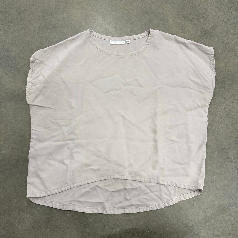 Only Child Alta Top in Gray Tan Color Dolman Sleeve sz S/M